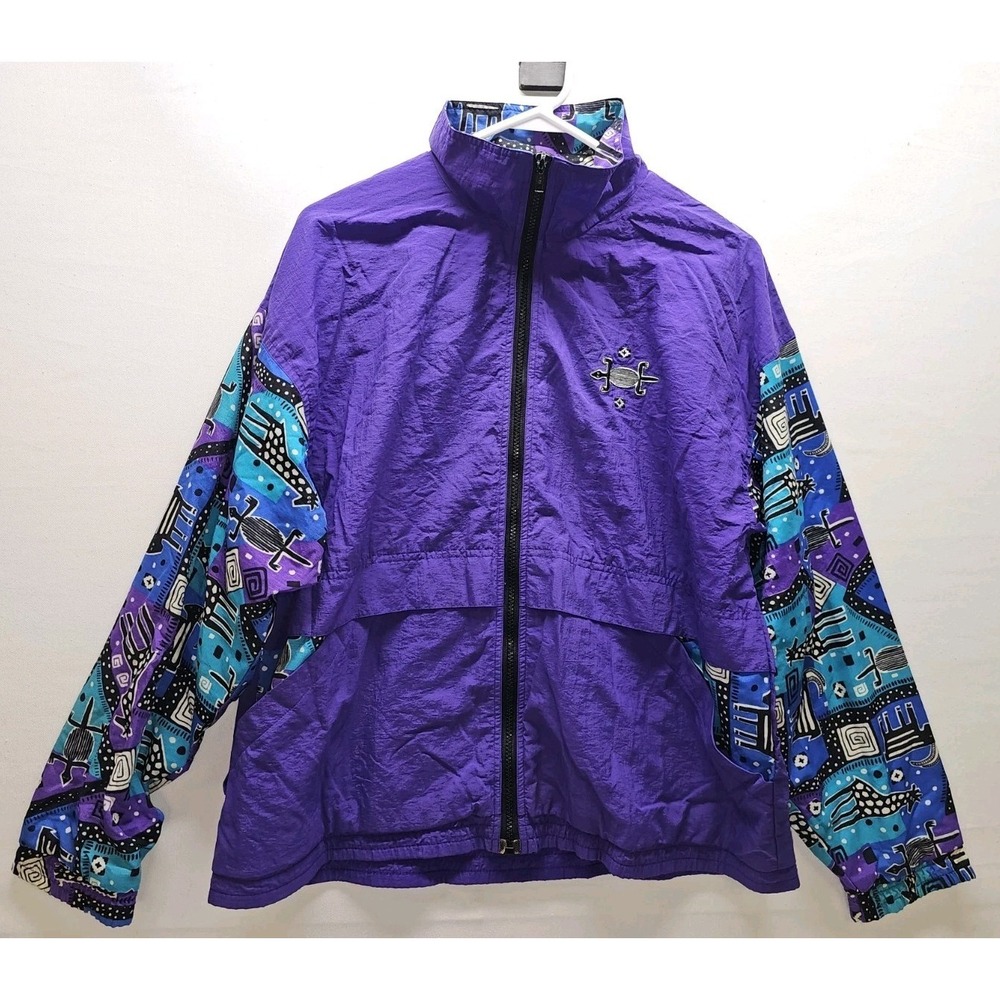 Vintage 90s White Stag Sport Collection Jacket Womens Medium M Purple Aztec